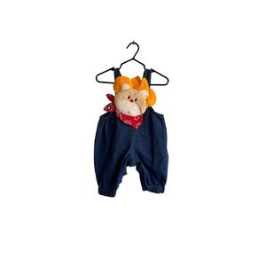 Cowboy Kid Denim Lion Overalls Baby Romper Costume 0‎ 6 Months